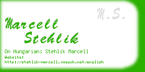 marcell stehlik business card